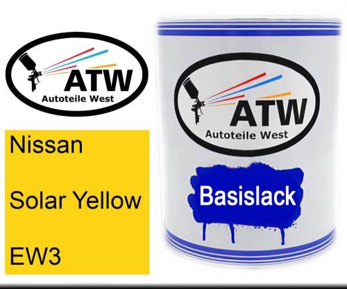 Nissan, Solar Yellow, EW3: 1L Lackdose, von ATW Autoteile West.